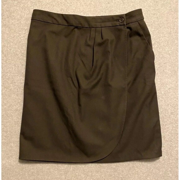 Gap Dresses & Skirts - Gap Wrapped Mini Skirt Women's 0 Black Viscose Lined Classic Pleated Pockets